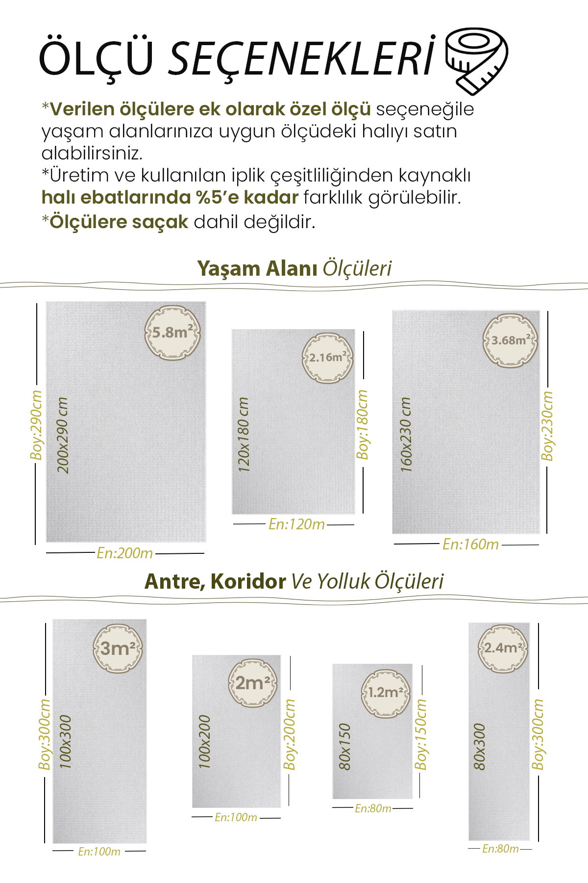 Salon ve Oturma Odası İçin Vizon Halı